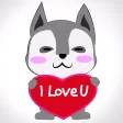 Husky dog emoji & sticker