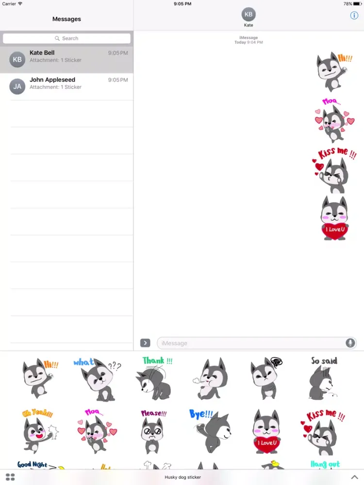 Husky dog emoji & sticker iPad  سکرین شاٹس