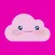 Pink cloud emoji sticker