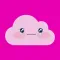 Pink cloud emoji sticker