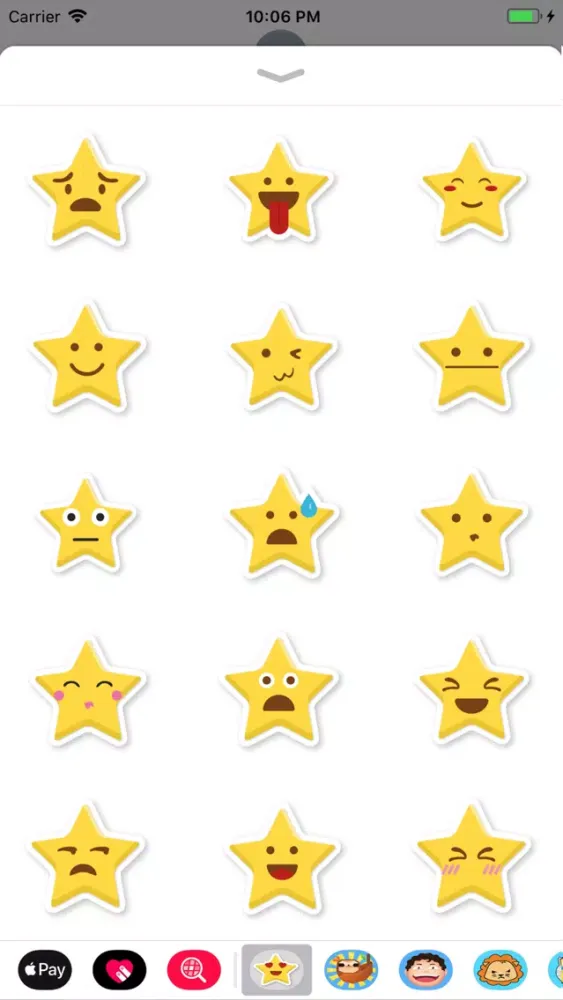 Screenshot di stars face emoji