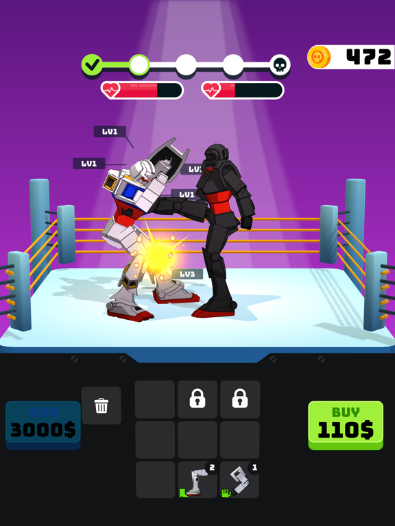 Captures d'écran de Mega Robot Idle iPad 