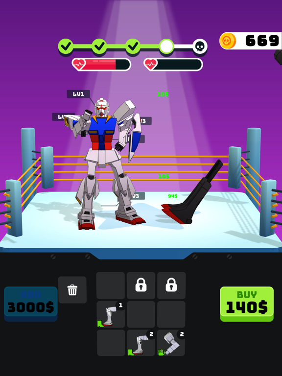 Captures d'écran de Mega Robot Idle iPad 