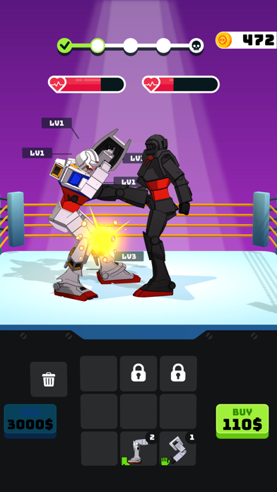 Captures d'écran de Mega Robot Idle