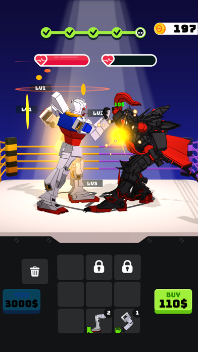 Captures d'écran de Mega Robot Idle