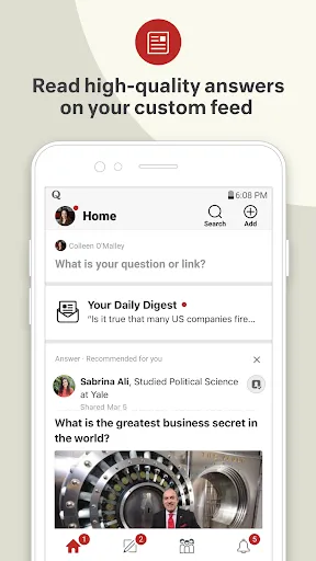 Captures d'écran de Quora: the knowledge platform