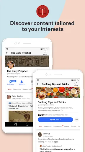 Captures d'écran de Quora: the knowledge platform