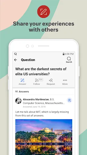 Captures d'écran de Quora: the knowledge platform