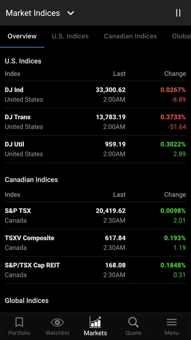Quotestream Mobile Screenshots
