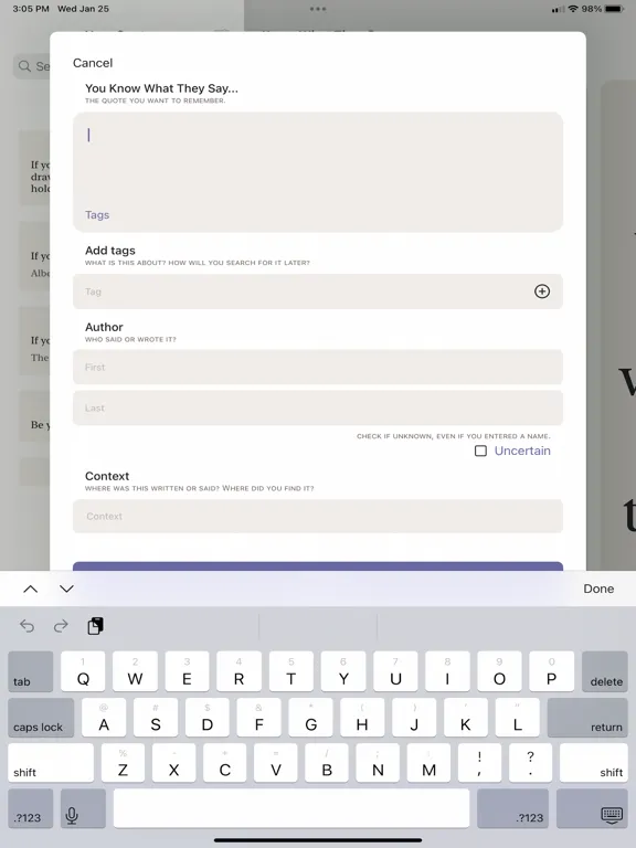What They Say iPad 应用截图