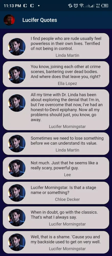 Lucifer Quotes Screenshots