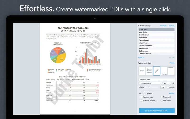 Screenshot di Bronson Watermarker PDF