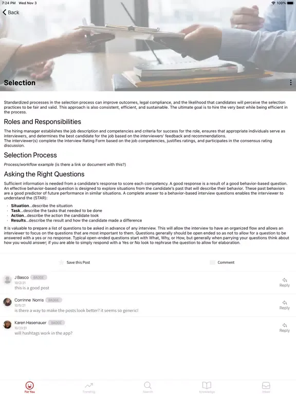 Capturas de pantalla de Quotient HR OpsConnect iPad 