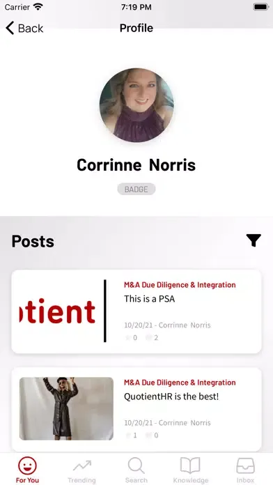 Capturas de pantalla de Quotient HR OpsConnect