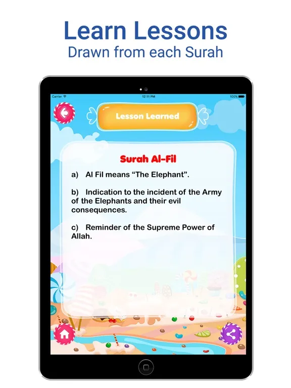 10 Surahs for Kids Word by Word Translation iPad  Screenshots