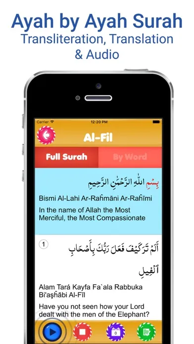 10 Surahs for Kids Word by Word Translation Screenshots