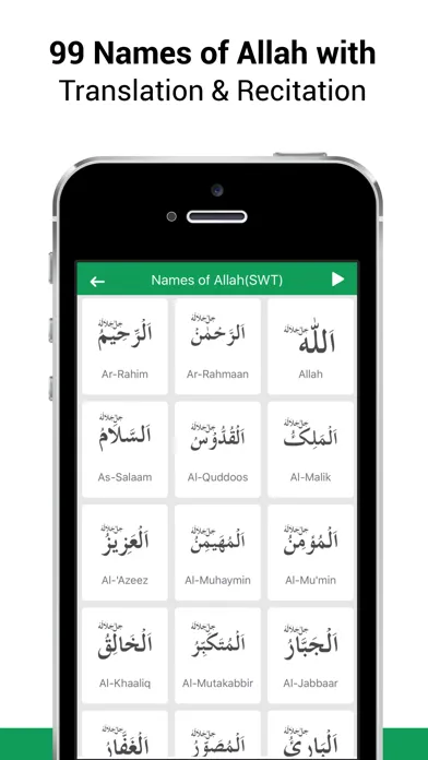 Captures d'écran de 99 Names of Allah SWT