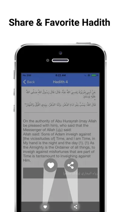 Tangkapan skrin Hadith Qudsi with translation