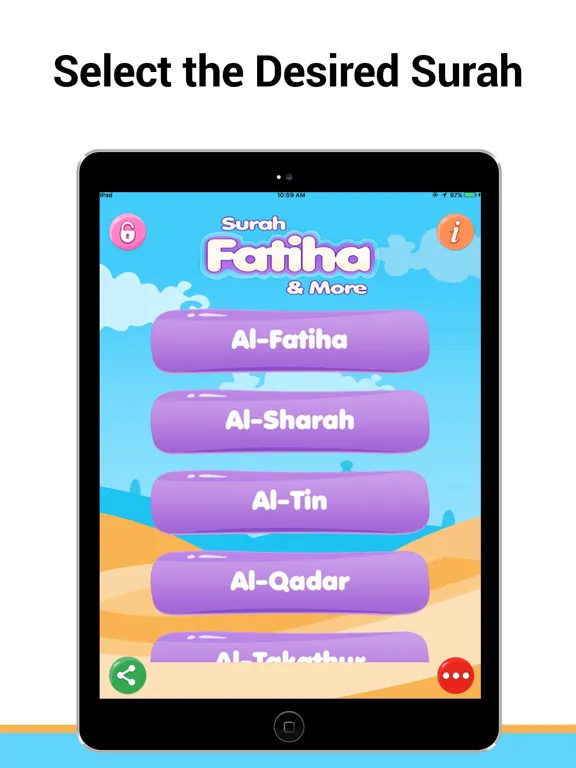 Surah Al-fatiha Mp3 iPad 应用截图