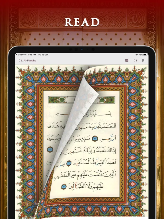 Tangkapan layar Al Quran by Quran Touch iPad 