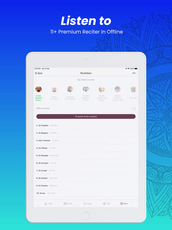 Tangkapan skrin Al Quran by Quran Touch iPad 
