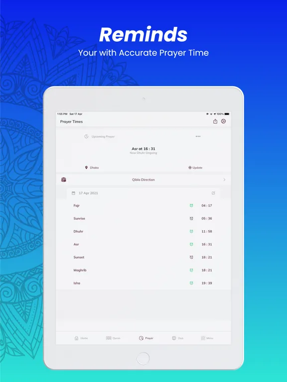 Tangkapan layar Al Quran by Quran Touch iPad 