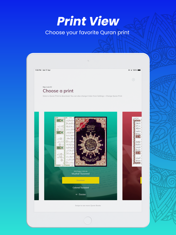 Tangkapan skrin Al Quran by Quran Touch iPad 