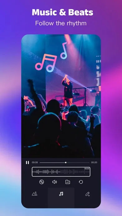 Captures d'écran de Tempo - Music Video Maker