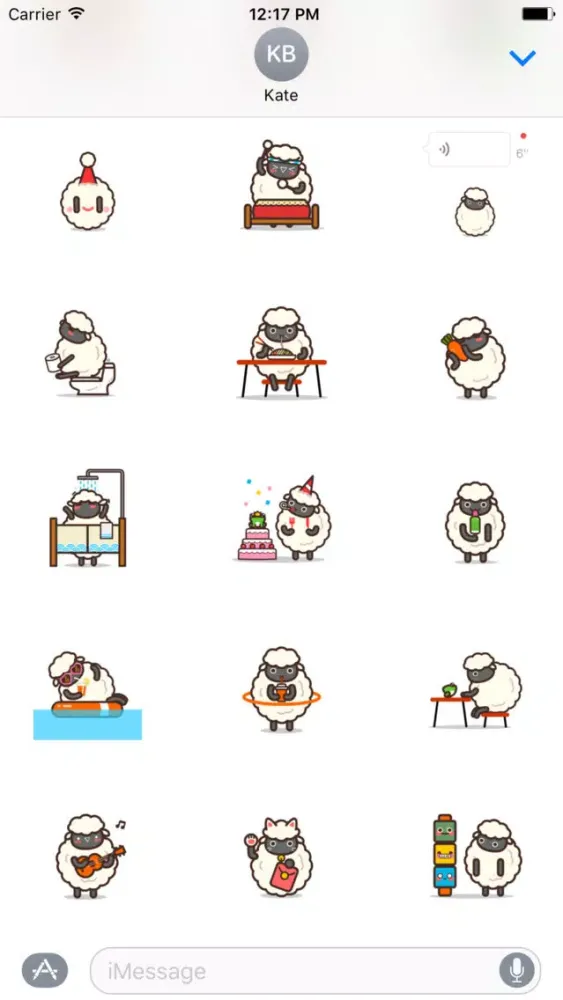 Franky Sheep animated stickers pack应用截图