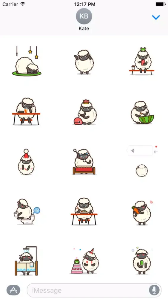 Franky Sheep animated stickers pack应用截图