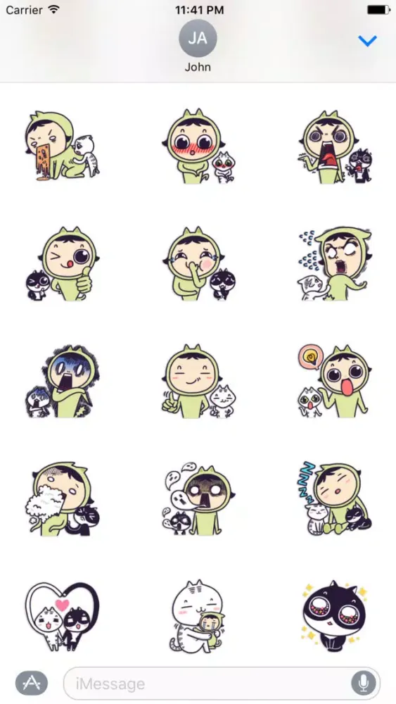 Couple Cat Stickers Pack سکرین شاٹس