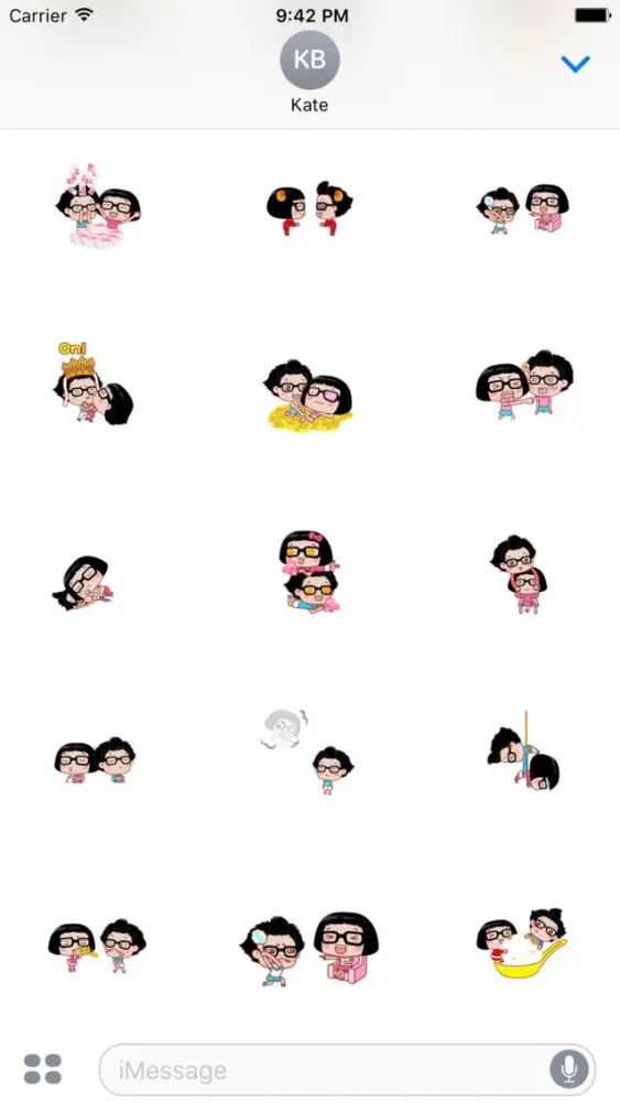 Couple Hana - I love you animated stickers pack سکرین شاٹس