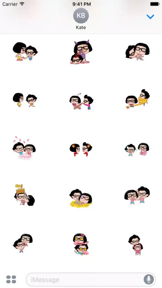 Couple Hana - I love you animated stickers pack سکرین شاٹس