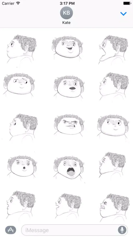 Curly Hair boy - Facial expression Screenshots