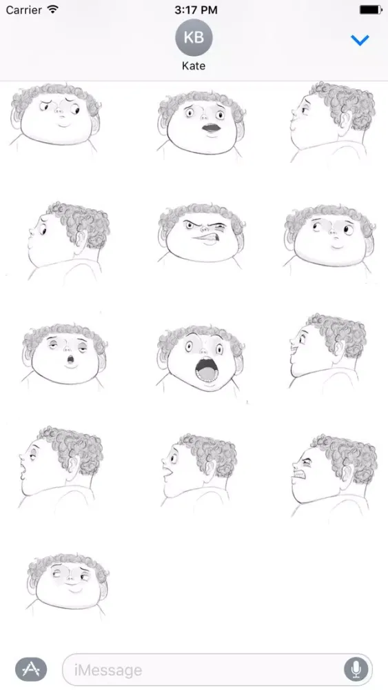 Curly Hair boy - Facial expression Screenshots