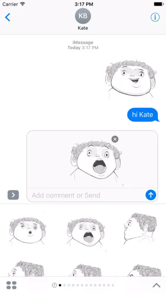 Curly Hair boy - Facial expression Screenshots