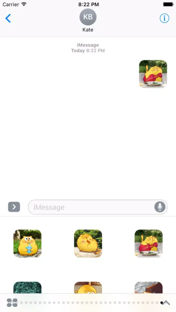 Tangkapan skrin Frank the Cat - animated stickers pack