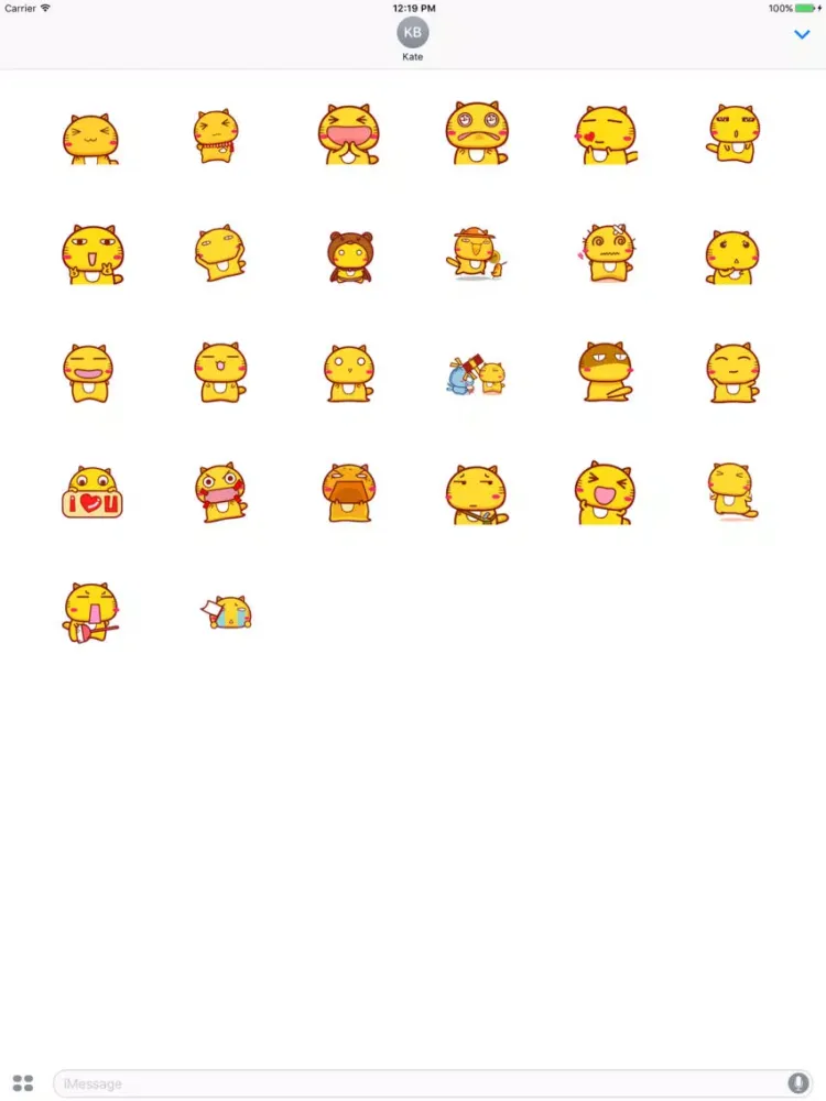 Animated Hami Cat stickers pack iPad 應用截圖
