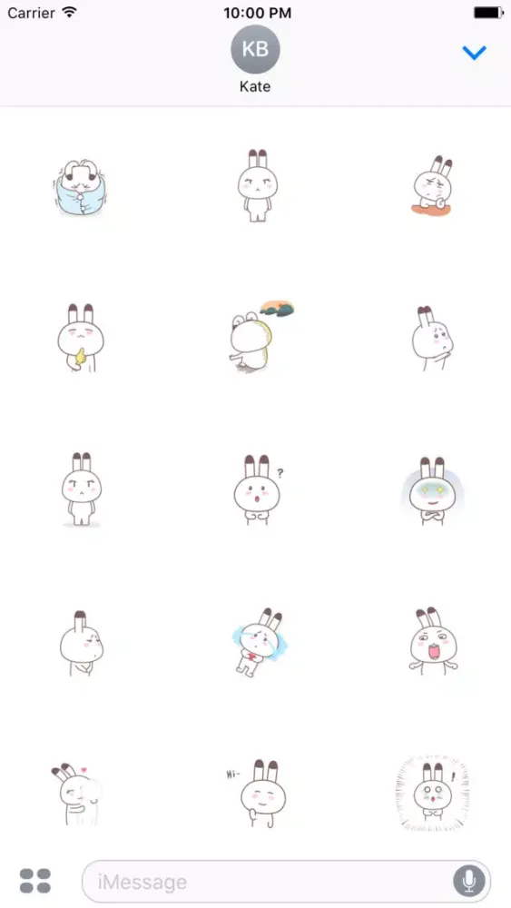 Tangkapan skrin Animated Mola Rabbit stickers pack