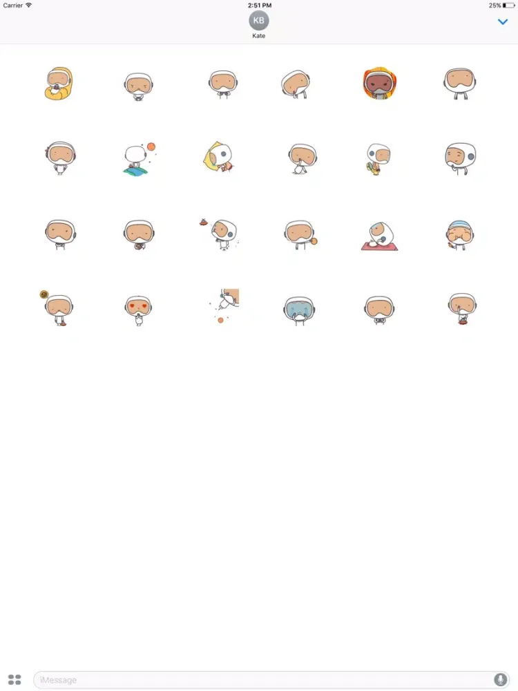 تصاویر Mr Astronaut animated stickers pack iPad 