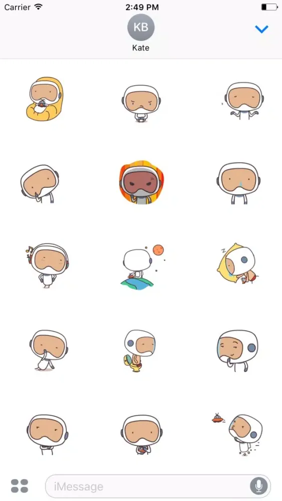 تصاویر Mr Astronaut animated stickers pack