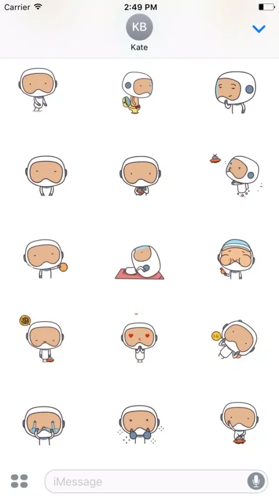 تصاویر Mr Astronaut animated stickers pack