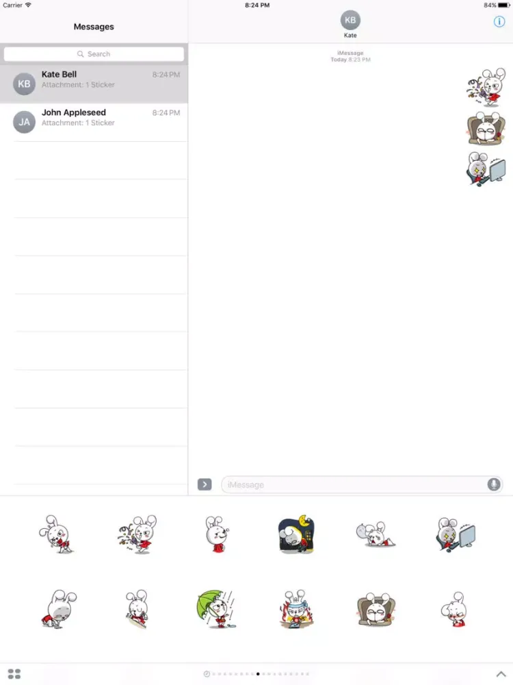 Nanny The Rabbit - Thanksgiving day stickers pack iPad  Screenshots