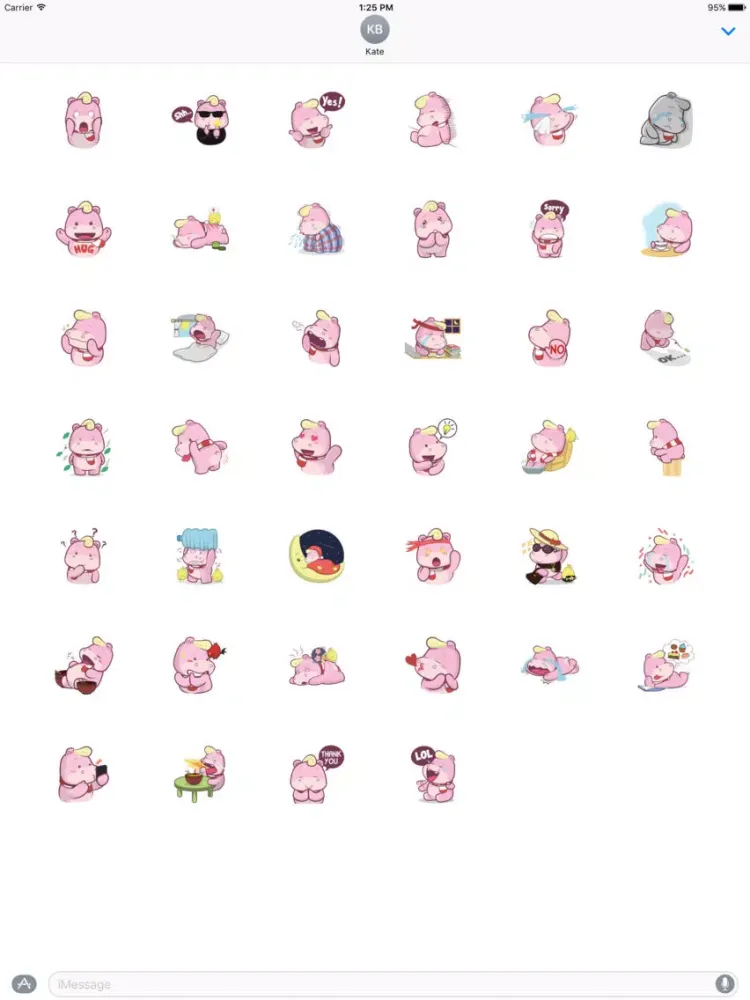 Captures d'écran de Pink Rhino 2 Stickers Pack iPad 
