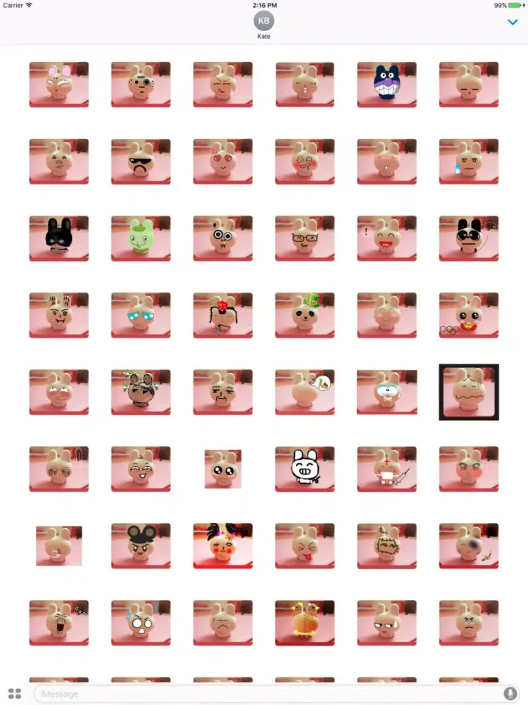 Porelain Rabbit stickers iPad  Ekran Görüntüleri