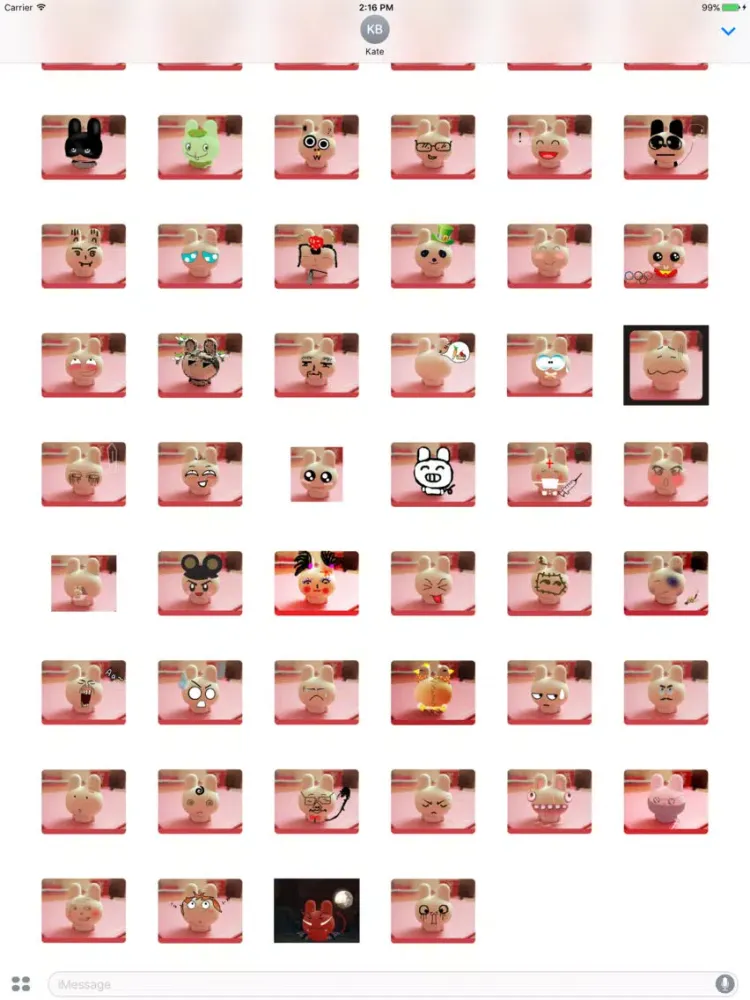 Porelain Rabbit stickers iPad  Ekran Görüntüleri