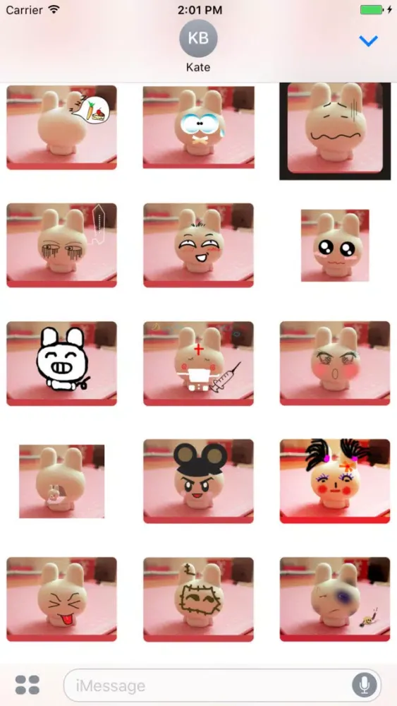 Porelain Rabbit stickers Ekran Görüntüleri