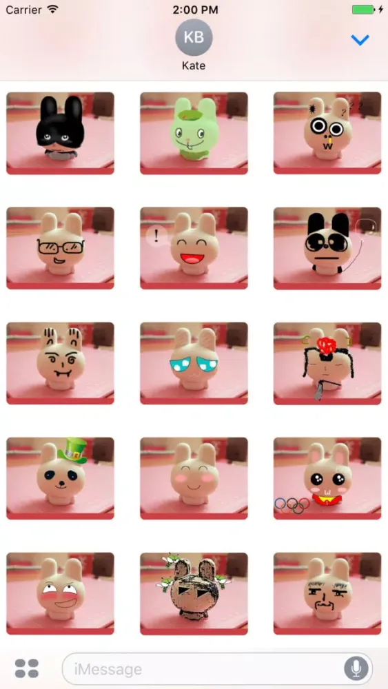 Porelain Rabbit stickers Ekran Görüntüleri