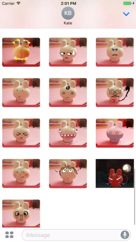 Porelain Rabbit stickers Ekran Görüntüleri