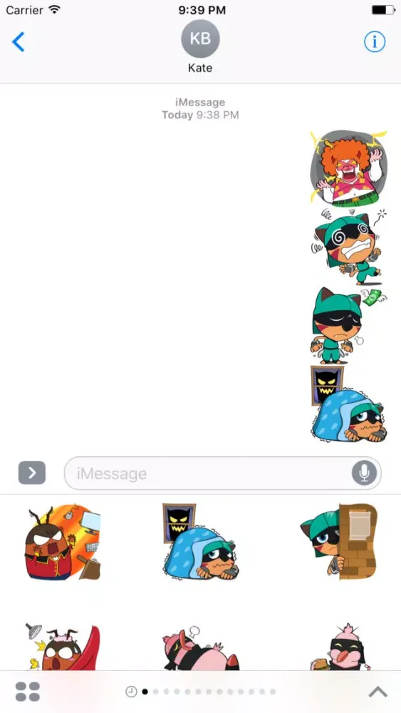 Capturas de tela do Pororo Cat and friends sticker pack for iMessage